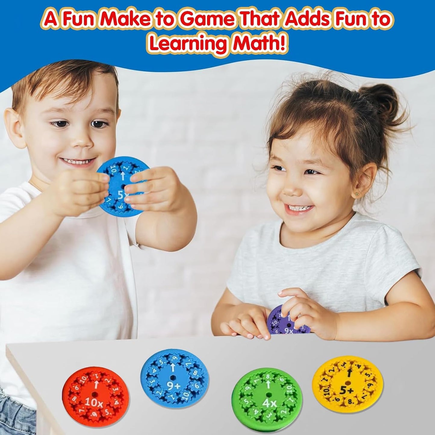 Math Fidget Spinners, Math Fidget Toy, Math Facts Fidget Spinners for Kids, Stimmers and Fidgeters Who are Learning Math (All 18pcs)