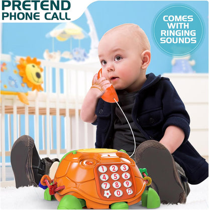 Baby Toys 6 to 12 Months, Musical Turtle Crawling Baby Toys for 12-18 Month, Early Learning Educational Toy with Light & Sound, Birthday Toy for Infant Toddler Boy Girl 7 8 9 10 11 month 1-2 Year Old
