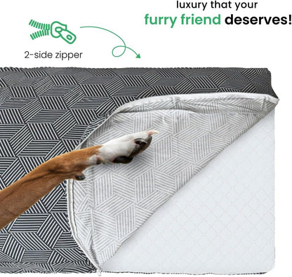 Molly Mutt Large Crib Mattress Cover - Rough Gem Print - Measures 27”x52”x5”- 100% Cotton - Durable - Breathable - Sustainable - Machine Washable Dog Bed Cover