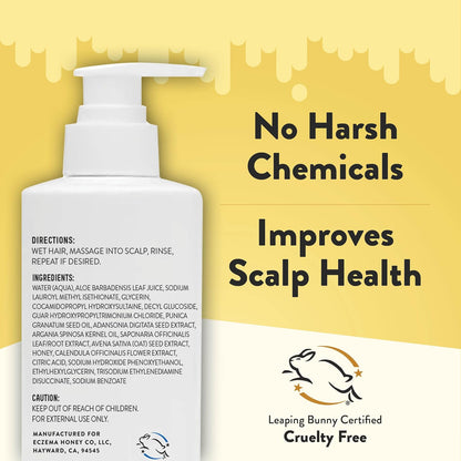 ECZEMA HONEY Nourishing Shampoo - Helps with Psoriasis, Dermatitis, & Flaking - Daily Dandruff