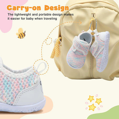 FEETCITY Baby Walking Shoes Barefoot Baby Shoes Infant Sneakers Newborn Crib Shoe Lightweight Flexible Slip On Shoe