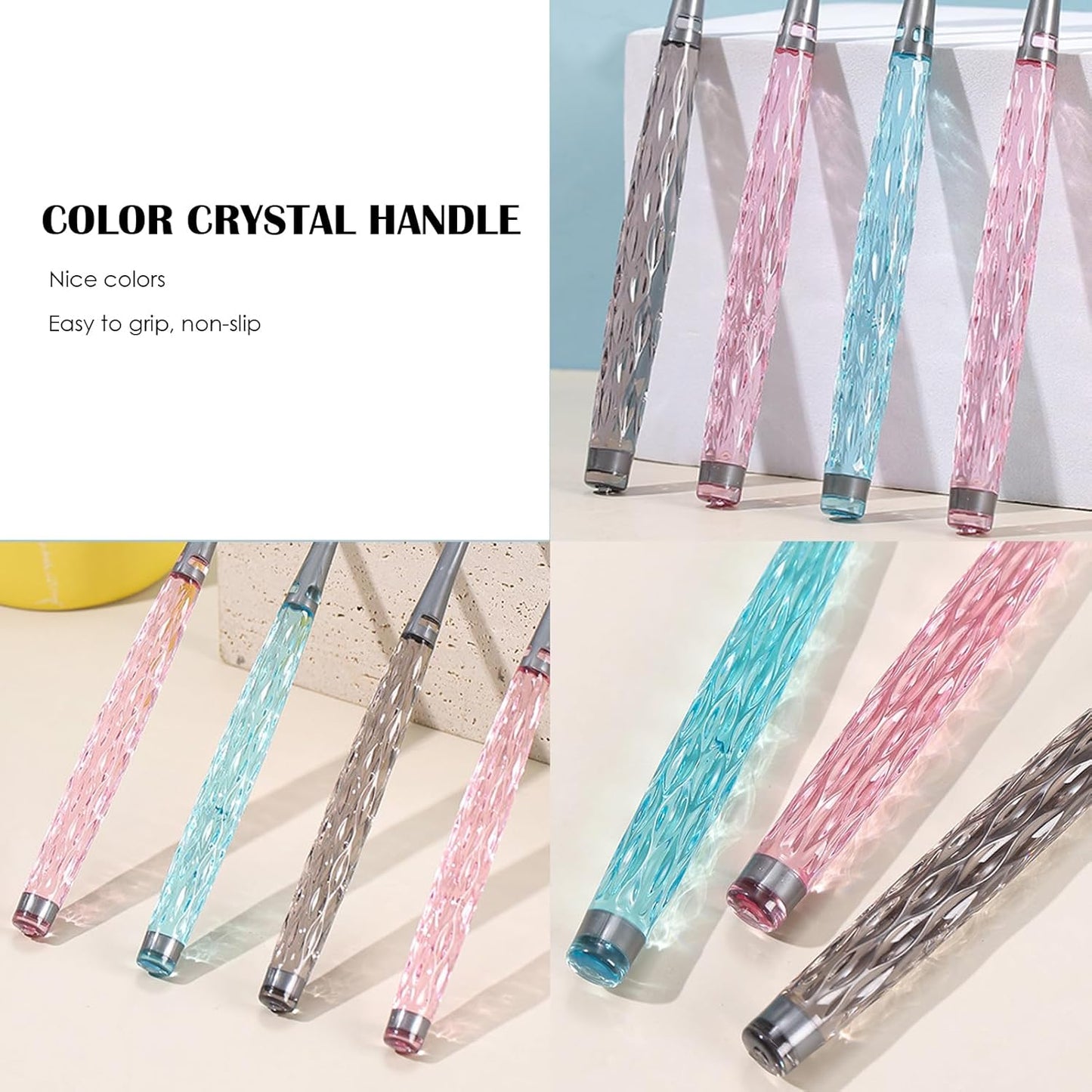 EasyHonor Soft Toothbrushes, Adult Medium Bristle Toothbrushes with Fashion Color Crystal &