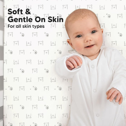KeaBabies 2-Pack Baby Crib Sheets for Boys, Girls - 52x28 Viscose Derived from Bamboo Toddler Bed