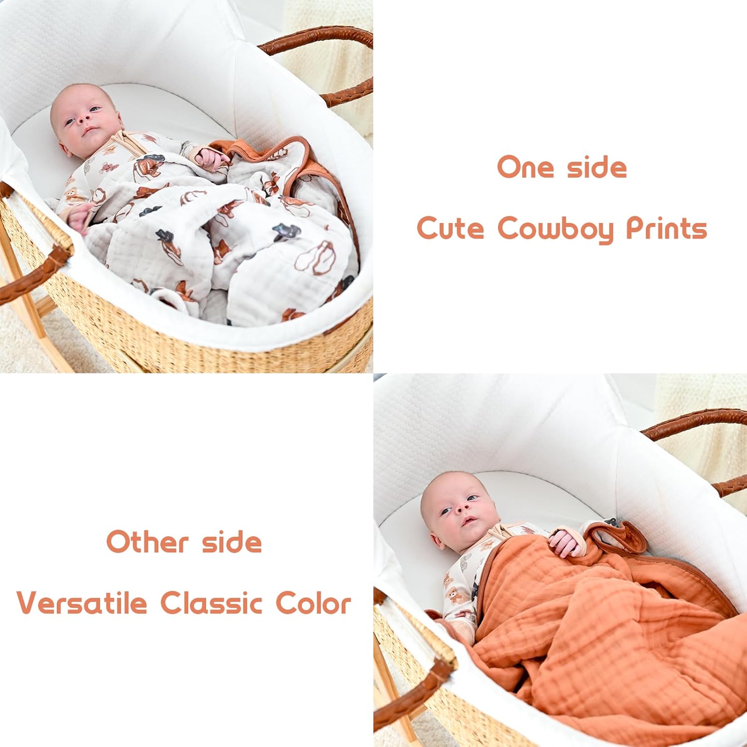 LollyBanks Muslin Baby Blanket 100% Organic Cotton, Muslin Quilt Lightweight, Toddler Blanket for