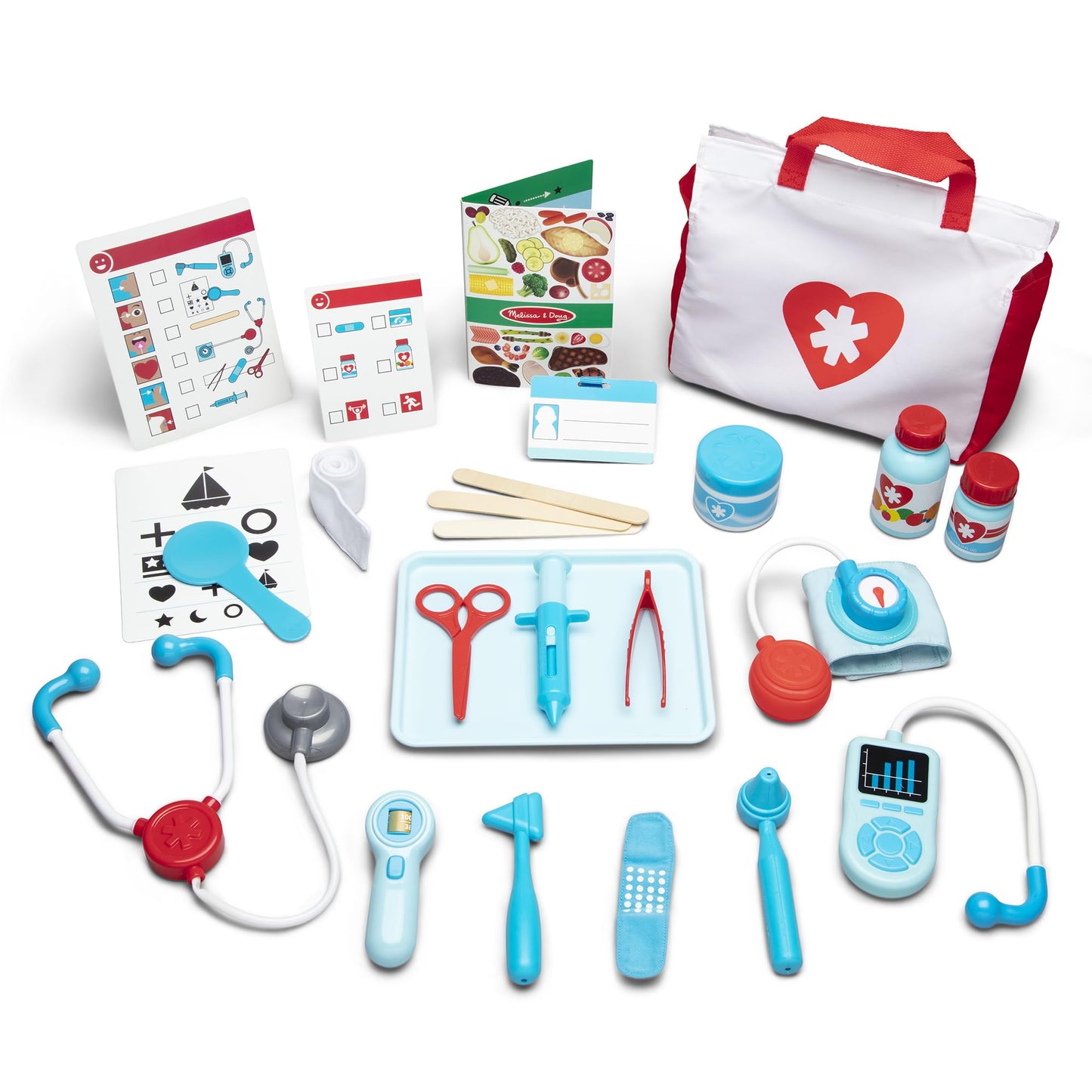 Melissa & Doug Get Well Doctor Kit, 25-Piece Toddler Doctor Play Set, Realistic Pretend Play Toys &