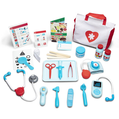Melissa & Doug Get Well Doctor Kit, 25-Piece Toddler Doctor Play Set, Realistic Pretend Play Toys &