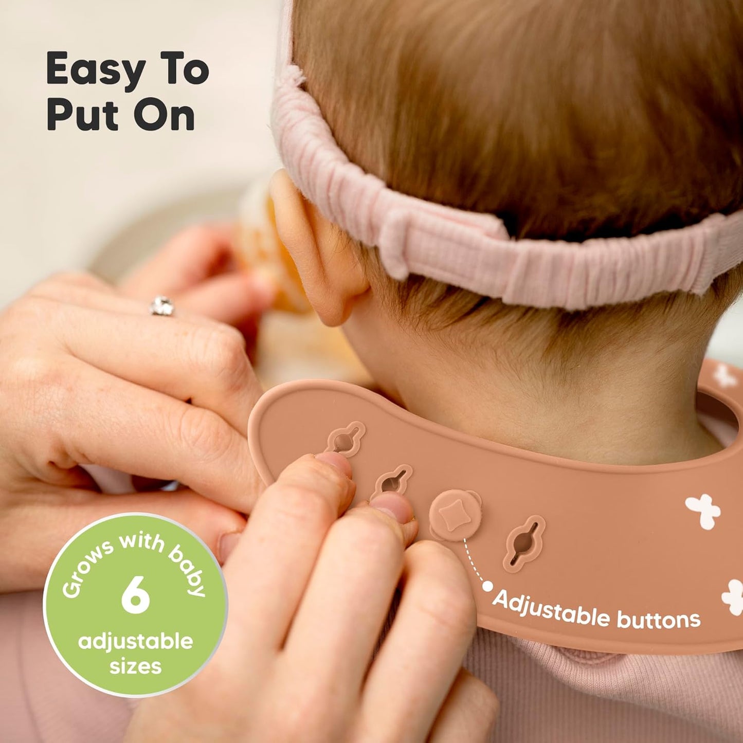 KeaBabies 2-Pack Silicone Baby Bibs for Eating - Sturdy Food-Grade Silicone Bibs for Babies Girl