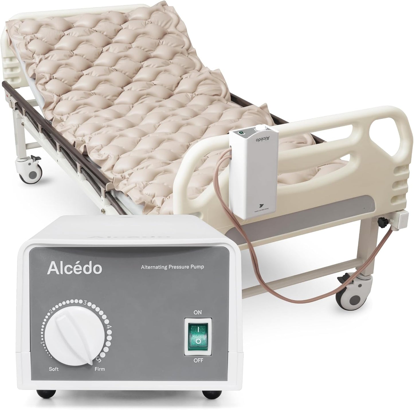 Alcedo Alternating Air Pressure Mattress Pad for Bed Sore and Ulcer Prevention, Hospital & Home Use