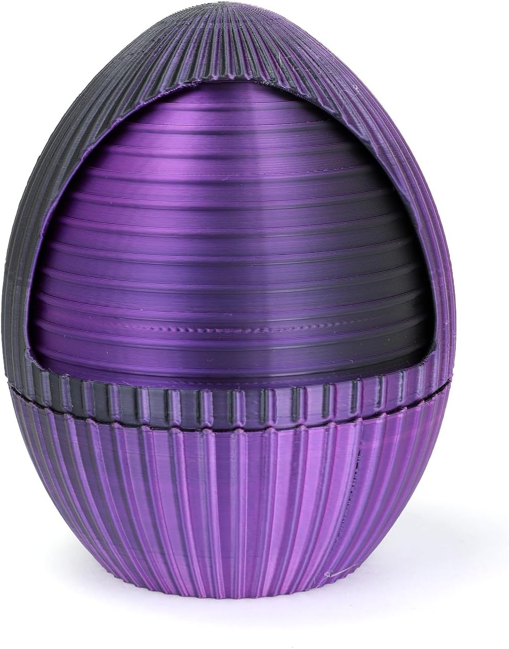 3D Printed Snake Egg, 3D Printed Fidget Animals,3D Crystal Snake Flexible Joints Home Decor Executive Desk Toys,Home Office Decor Executive Desk Toys for Autism/ADHD (Black Purple)