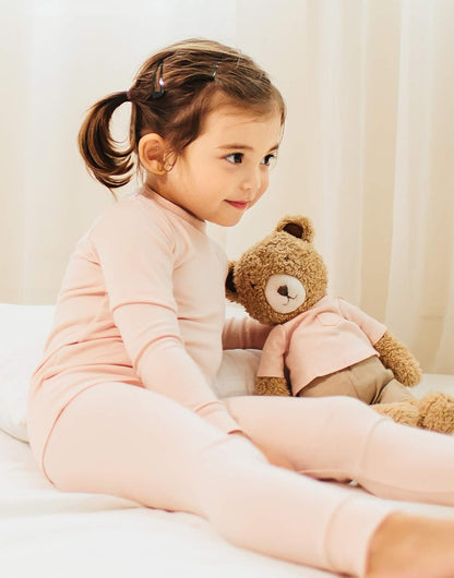 VAENAIT 6M-12Y Toddler Toddler Kids Toddler Girls Boys Soft Comfy Modal Tencel Solid Raglan Sleepwear Pajamas Pjs 2pcs Set
