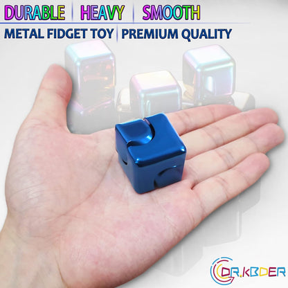 Fidget Spinner Toys Cube Adults, Easter Basket Stuffers for Teens Metal EDC Cool Desk Gadgets Office Toys Small Anxiety Figette Sensory Toy, ADHD Tool Fingears Figet Stress Valentine Gift for Boys