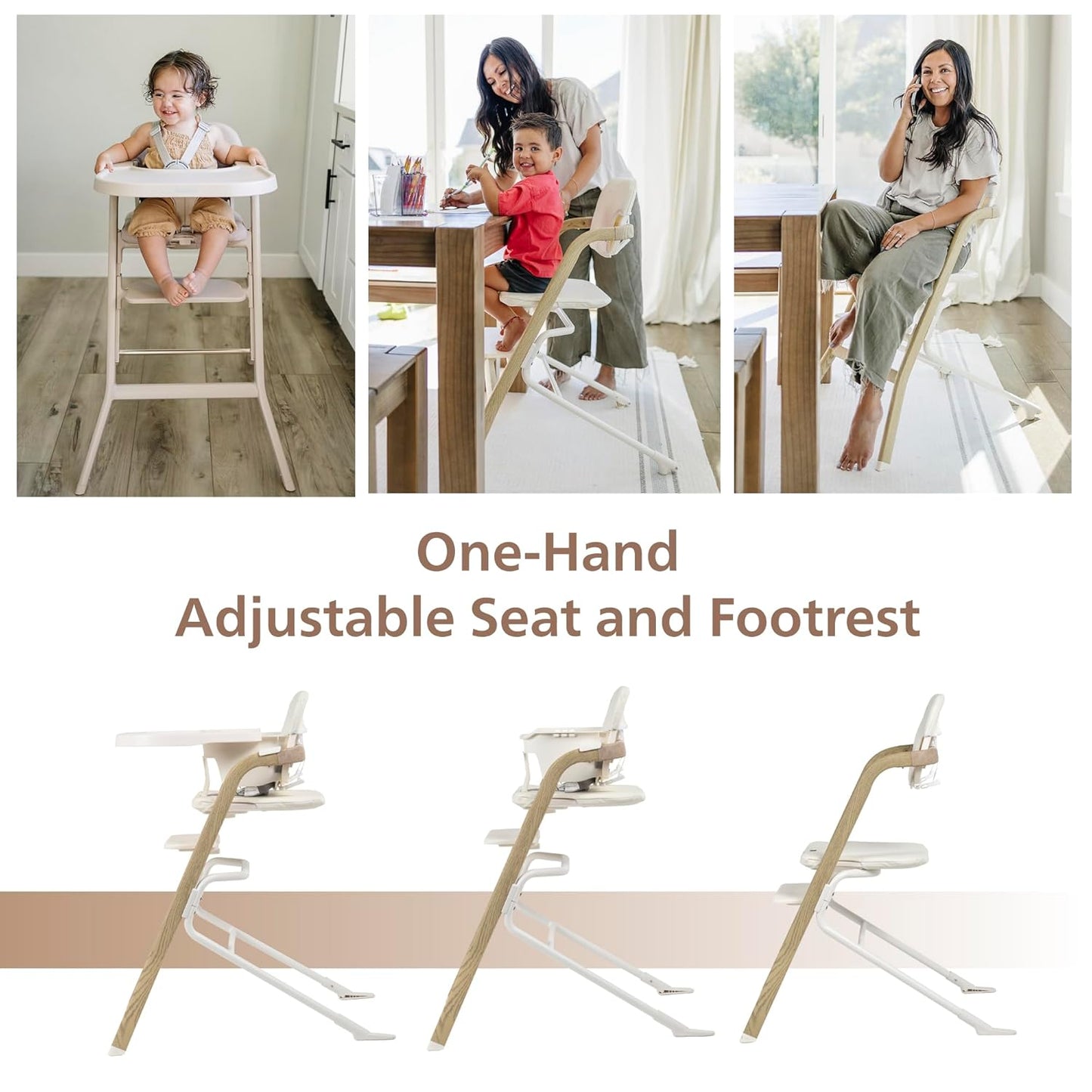Unilove Grow with Me 2-in-1 Baby High Chair – Adjustable Toddler Chair with Baby Set, Removable