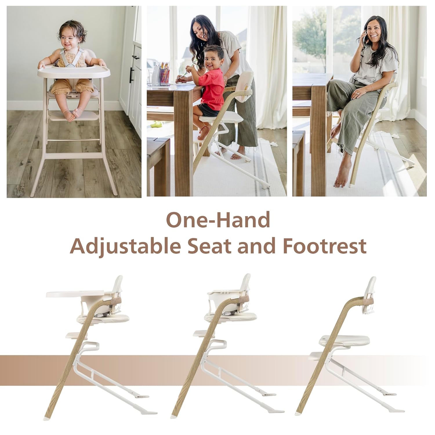 Unilove Grow with Me 2-in-1 Baby High Chair – Adjustable Toddler Chair with Baby Set, Removable