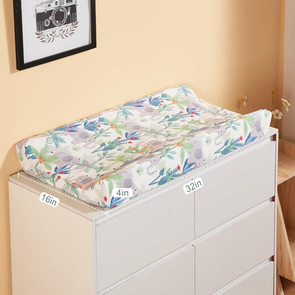TILLYOU Baby Changing Pad Cover, Changing Table Cover for Girls Boys, Ultra Soft Breathable, 2 Pack Rainforest Elephant & Grey