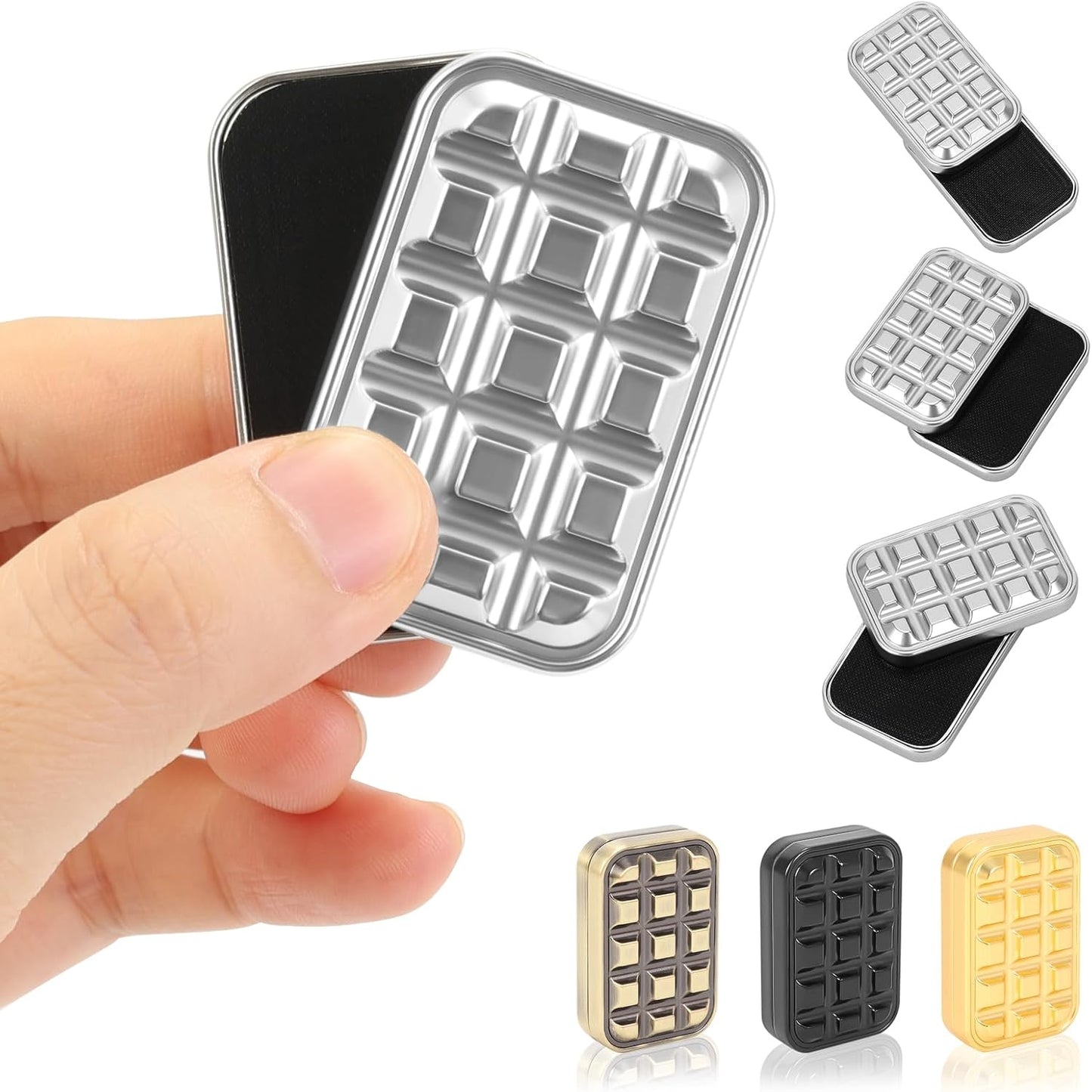Fidget Slider for Adults - Brick Slider Metal Fidget Toys, Anxiety/ADHD/Annoy Relieving EDC Metal