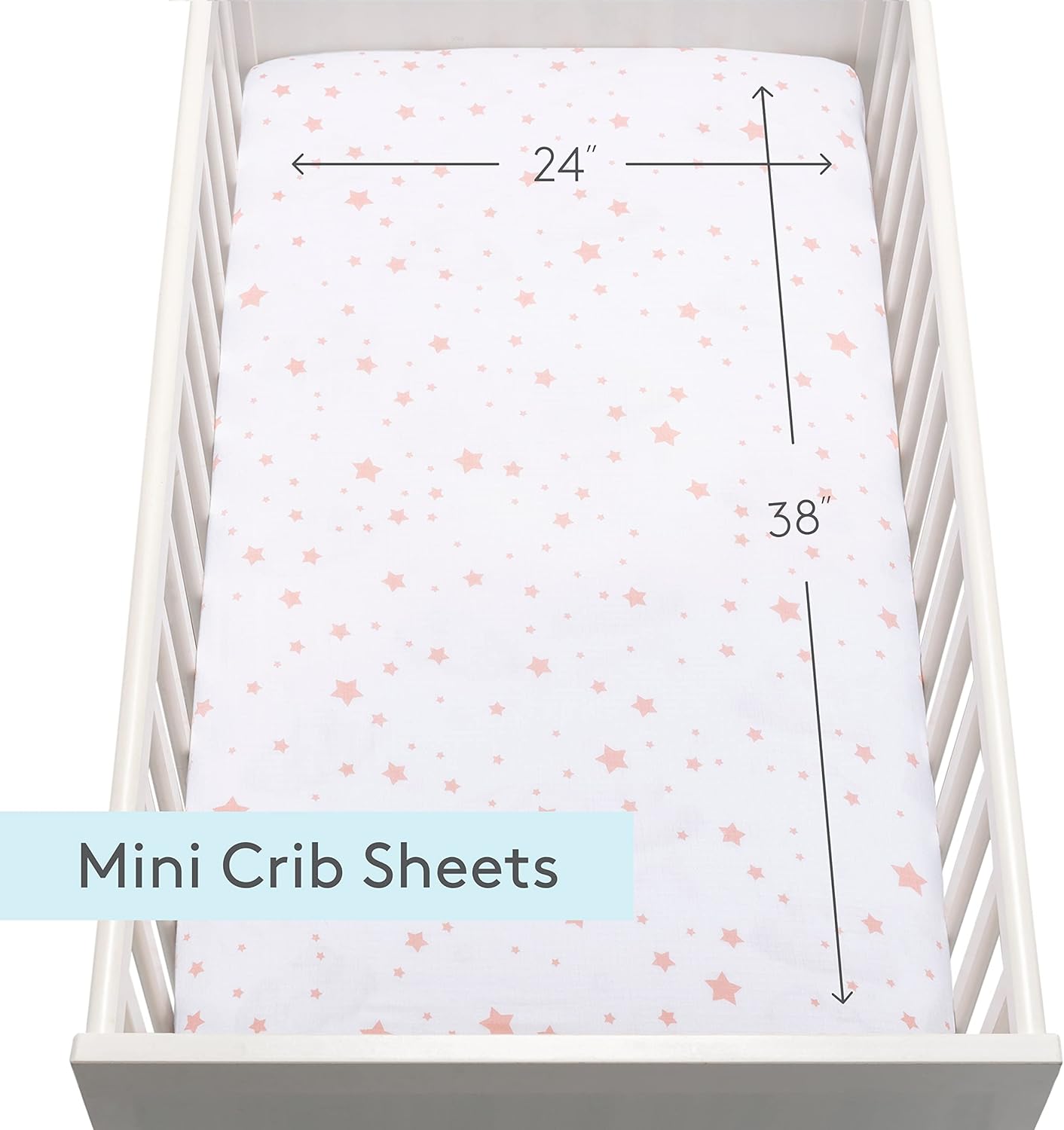 Newton Baby Mini Crib Fitted Sheets (2-Pack) | Organic Muslin Cotton, Breathable & Soft Baby