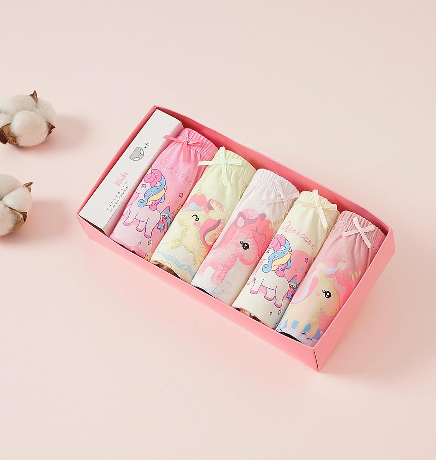 CHUNG Toddlers Little Girls Cotton Briefs Panties Pack of 5/6 Print Underwear 2T-10Years