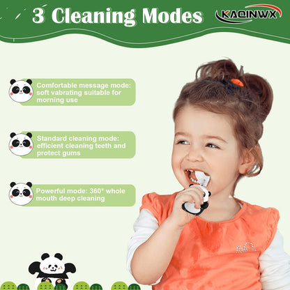 Kids U Shaped Electric Toothbrush for Age 2-12, Rechargeable Toddler Toothbrush with Smart Timer &