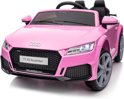 Kids Electric Car, Licensed Audi 6V Kids Ride on Toy Car for Toddlers with Remote - Pink