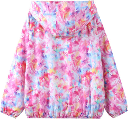 WELAKEN Lightweight Jacket for Girls Kids & Toddler II Girls' Print Water-Resistant Jacket