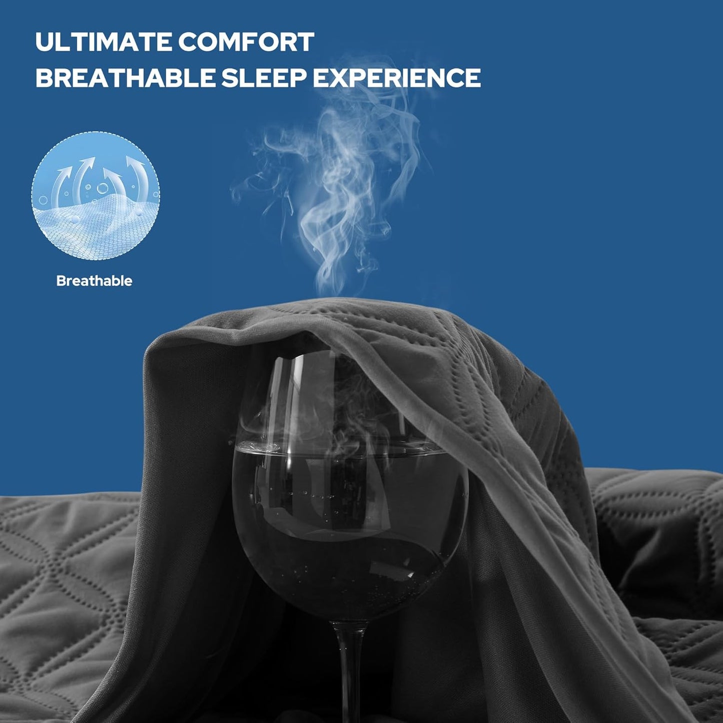 BEDLORE Waterproof Mattress Protector, Noiseless California King Size Mattress Pad with Deep Pocket Fitted Up to 6-18 inches, Soft Breathable Dirt-Proof Bed Mattress Cover for Bedroom(Gray)