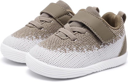 MORENDL Toddler Sneakers Baby Boys & Girls Barefoot Shoes Lightweight Breathable Walking Running Tennis Athletic Sport Shoes