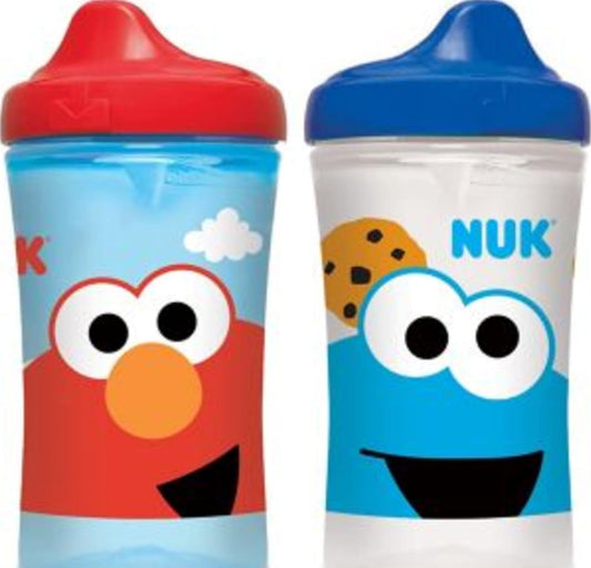 NUK Sesame Street Hard Spout Cup, 10 Oz, 2 Pack – BPA Free, Spill Proof Sippy Cup