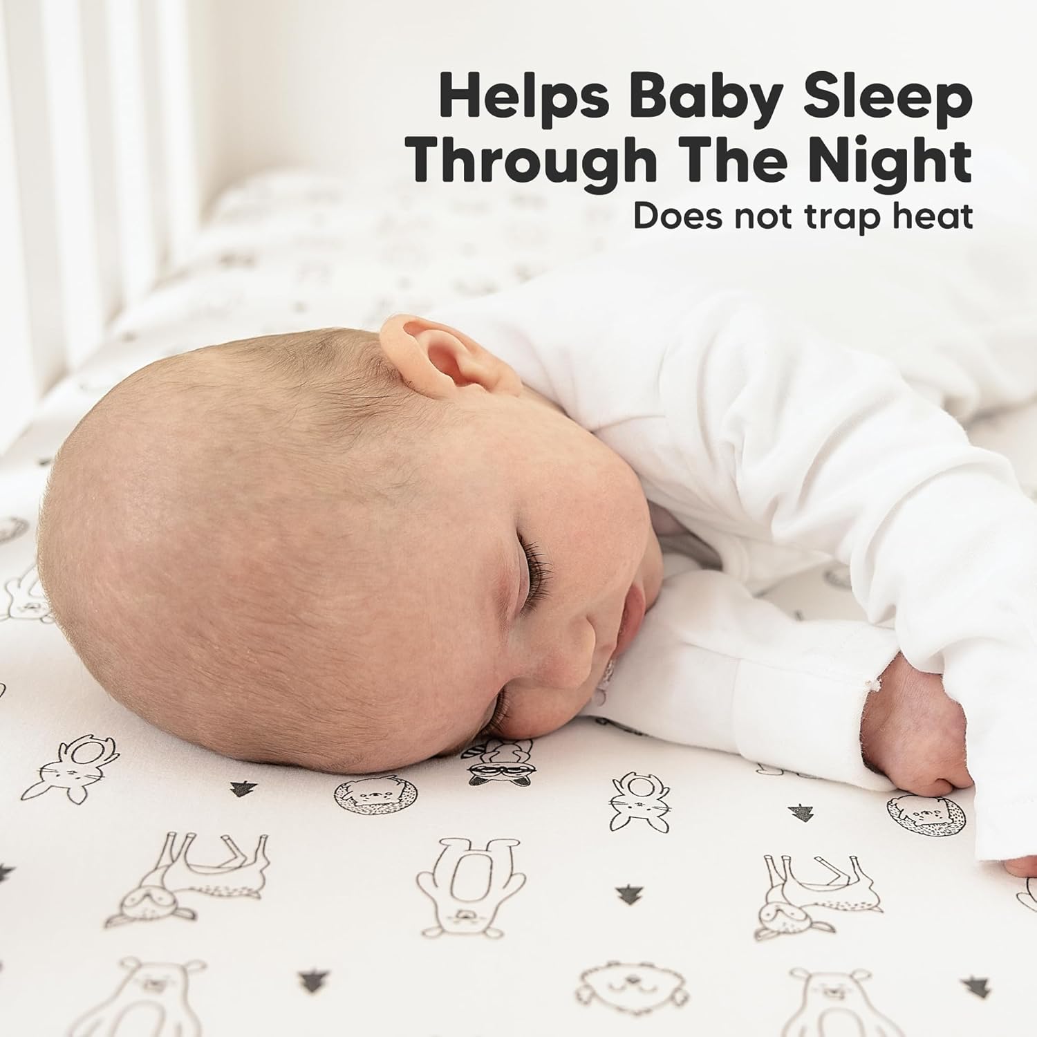 KeaBabies 2-Pack Organic Crib Sheets for Boys, Girls - 52x28 Fitted Crib Mattress Sheet Neutral