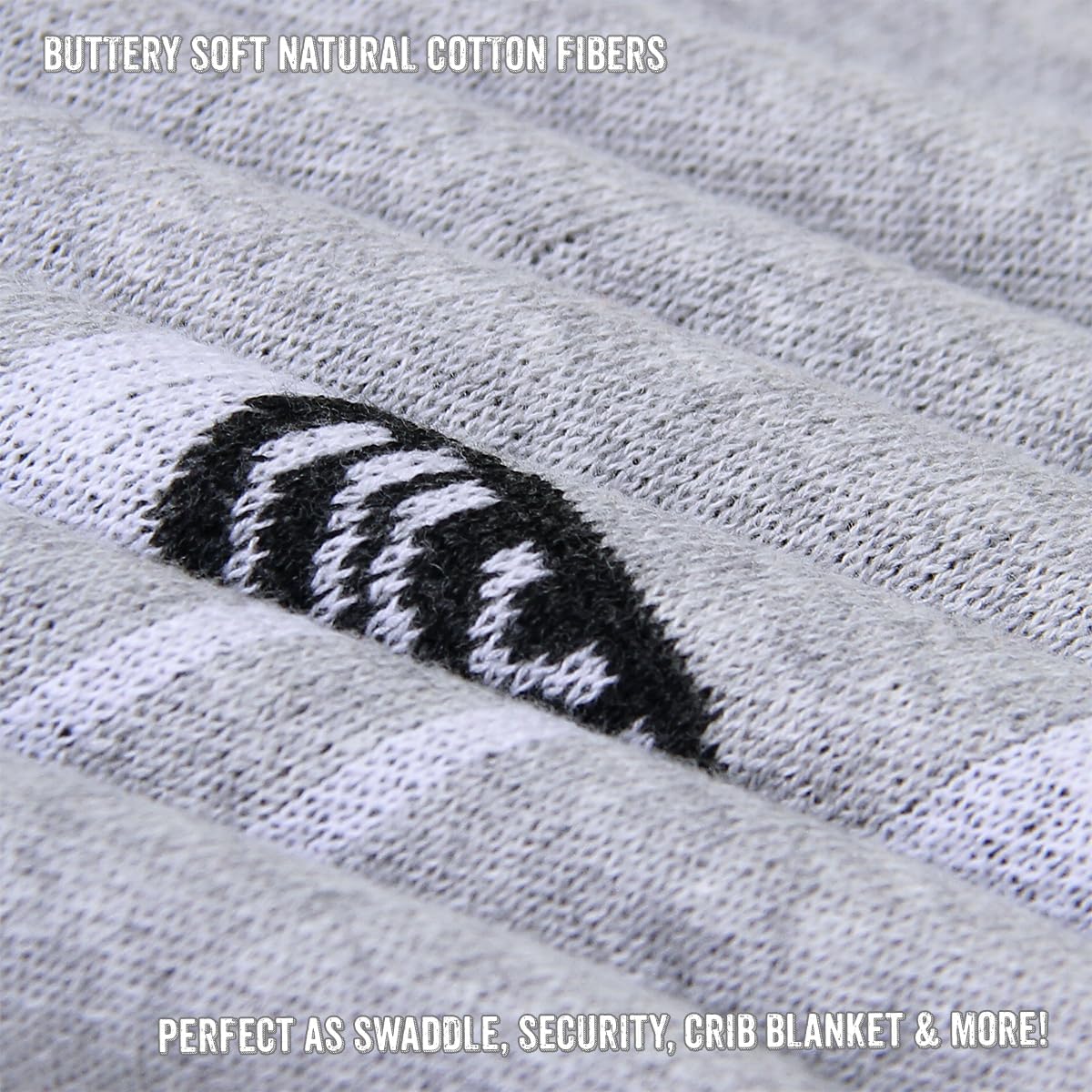 Knit Baby Swaddle Blanket - 100% Luxury Cotton Soft Cozy Receiving Swaddle Crib Stroller Blanket