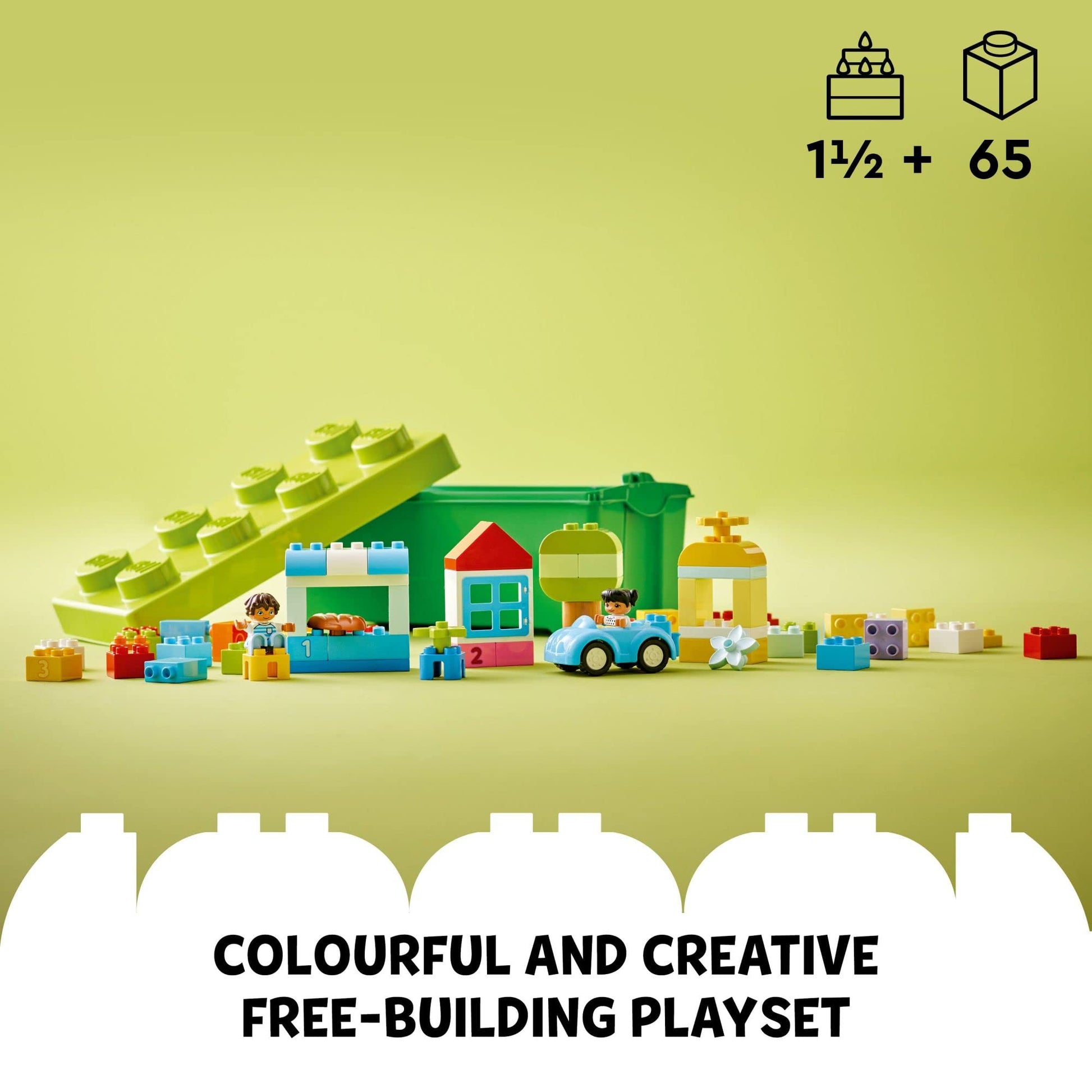 LEGO DUPLO Classic Brick Box Building Blocks - Learning & Educational Toys for Toddlers, Preschool