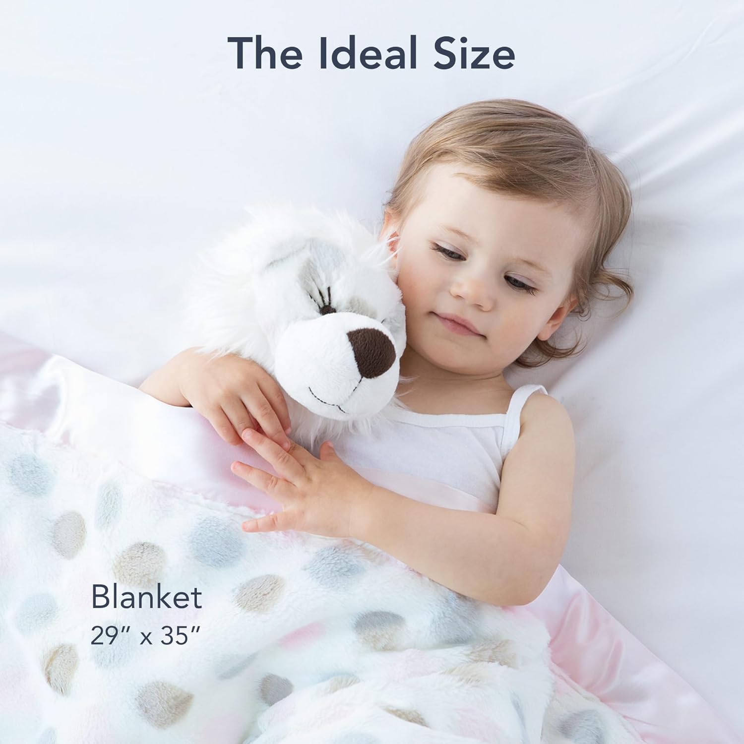 Little Giraffe Baby Blanket - Luxe Soft Blanket with Satin Trim - Baby Stroller Blanket - Newborn