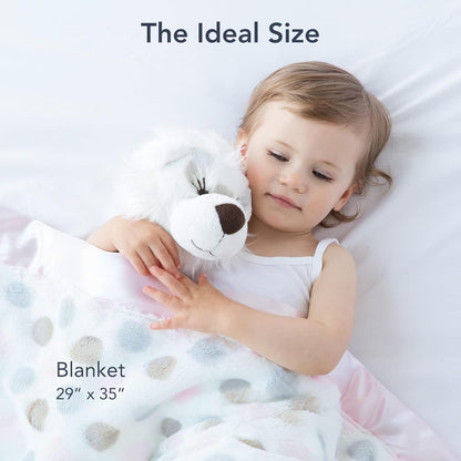 Little Giraffe Baby Blanket - Luxe Soft Blanket with Satin Trim - Baby Stroller Blanket - Newborn
