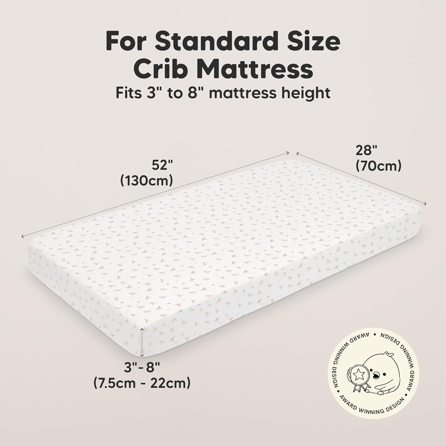 KeaBabies 2-Pack Organic Crib Sheets for Boys, Girls - 52x28 Fitted Crib Mattress Sheet Neutral
