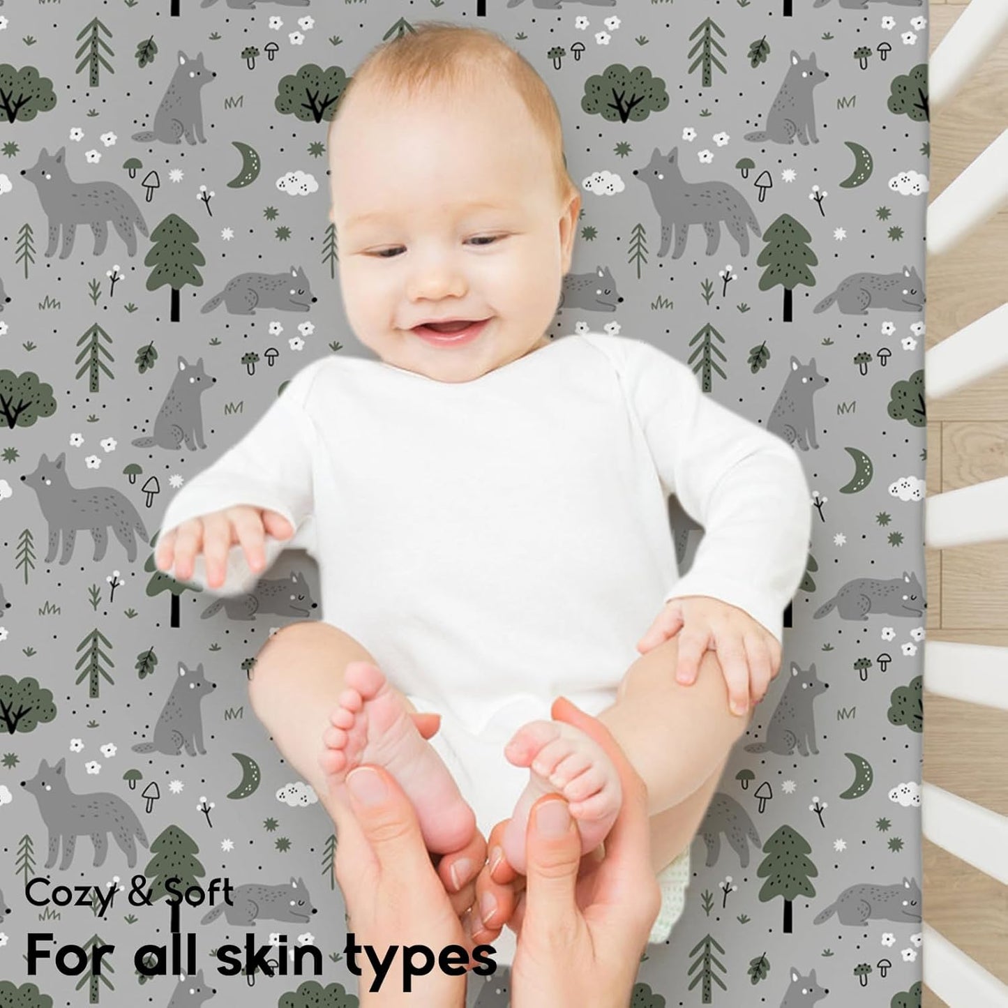 Yoofoss Pack and Play Sheets Fitted, Mini Crib Sheets 2-Pack for Pack N Play Mattress, Stretchy
