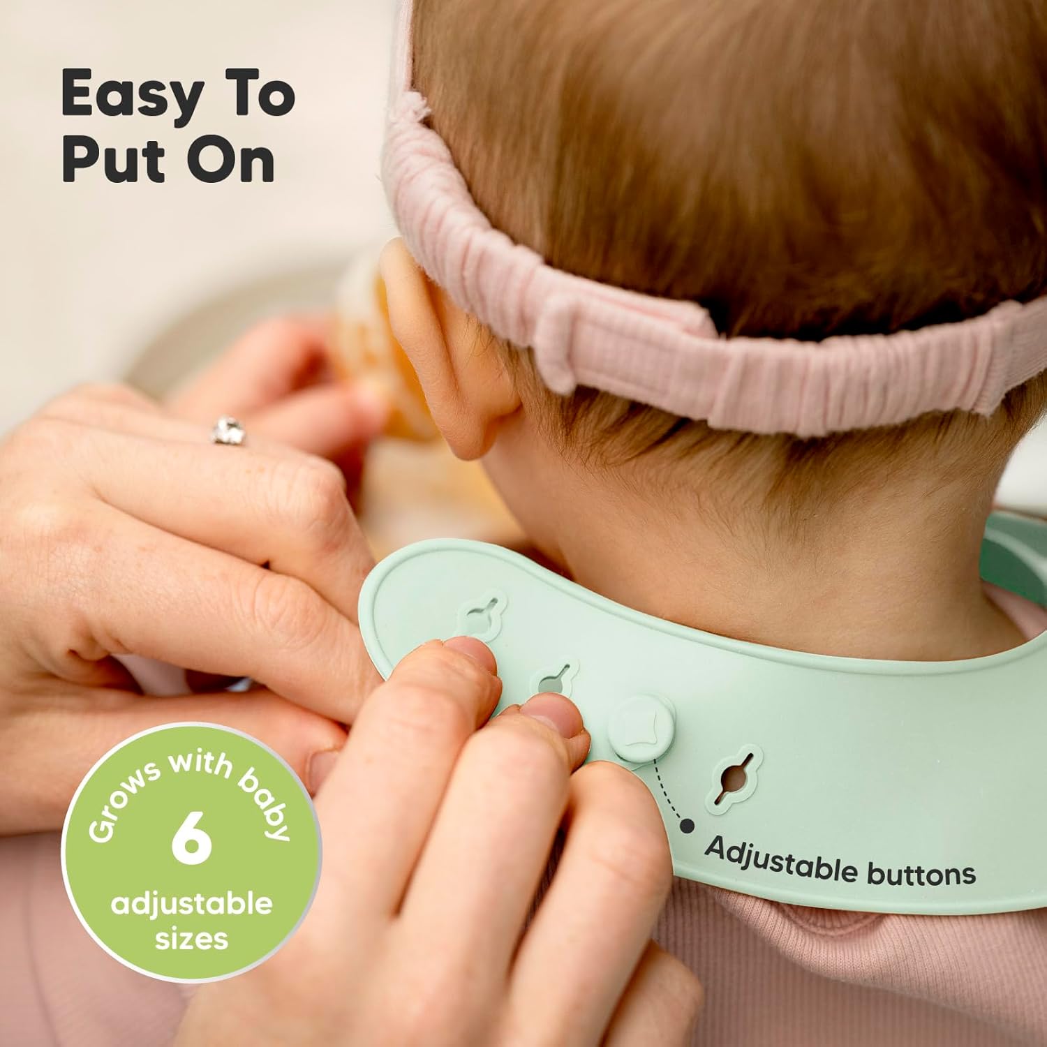 KeaBabies 2-Pack Silicone Baby Bibs for Eating - Sturdy Food-Grade Silicone Bibs for Babies Girl