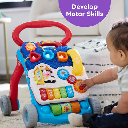 VTech Sit-to-Stand Learning Walker (Frustration Free Packaging), Blue