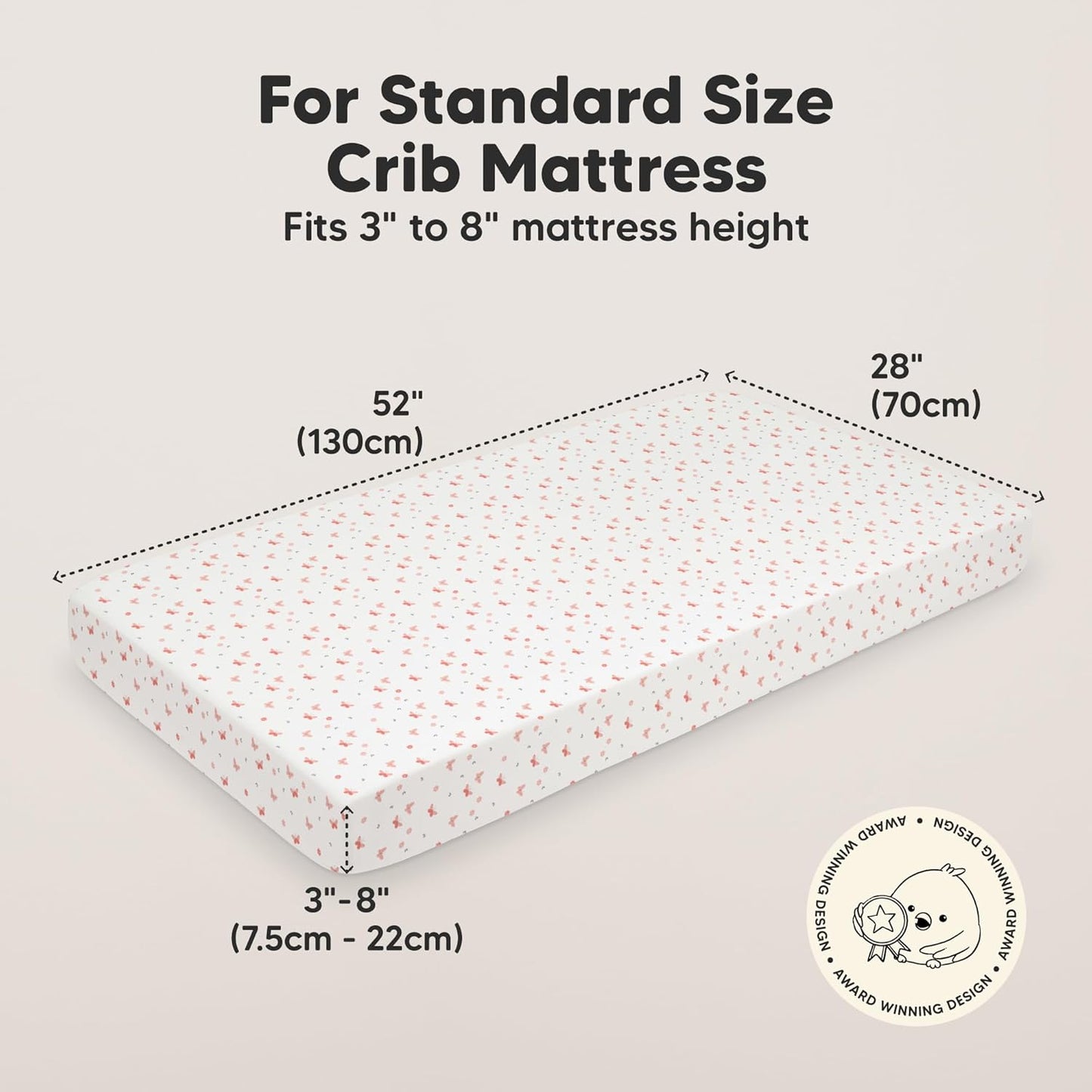 KeaBabies 2-Pack Organic Crib Sheets for Boys, Girls - 52x28 Fitted Crib Mattress Sheet Neutral