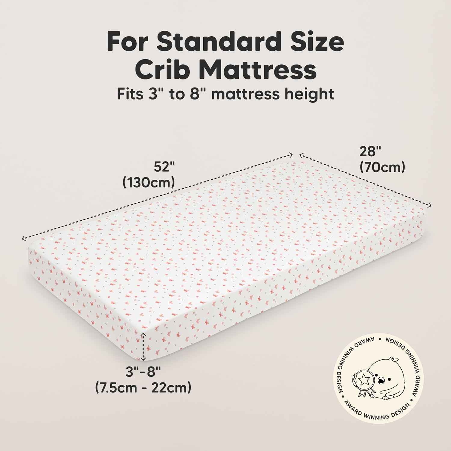 KeaBabies 2-Pack Organic Crib Sheets for Boys, Girls - 52x28 Fitted Crib Mattress Sheet Neutral