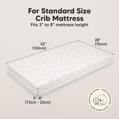KeaBabies 2-Pack Organic Crib Sheets for Boys, Girls - 52x28 Fitted Crib Mattress Sheet Neutral