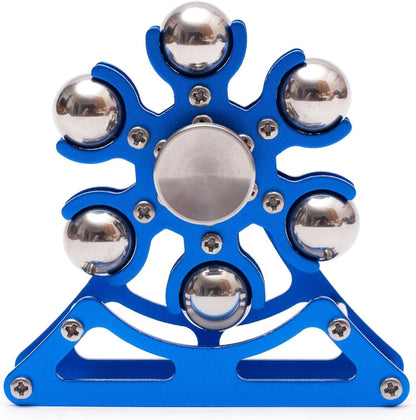 Desk Toys for Fidget Ferris Wheels-Spinner: 2mins Metal Cool-Gadgets Kinetic-Spinner for Kid Children Teen Adult EDC-Toy, ADHD Tools Cool Stuff Stress Relief Gift (Frosted Dark-Blue)