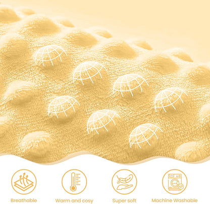 Bee Kid Blankets for Girls - 30 x 40 Soft Minky Blanket with Double Layer Dotted Backing - Gifts