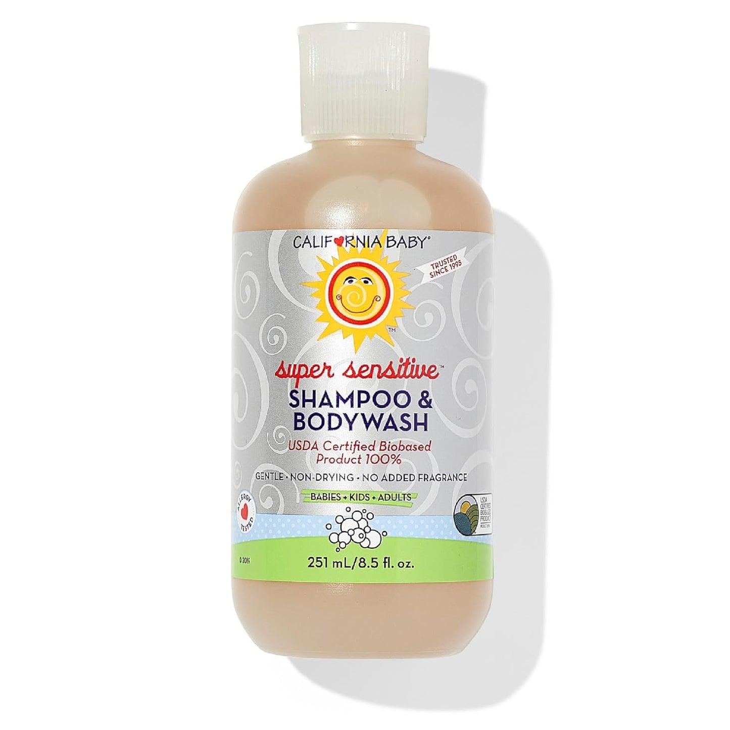 California Baby Super Sensitive Baby Shampoo and Body Wash | 100% Plant-Based | Gentle Fragrance