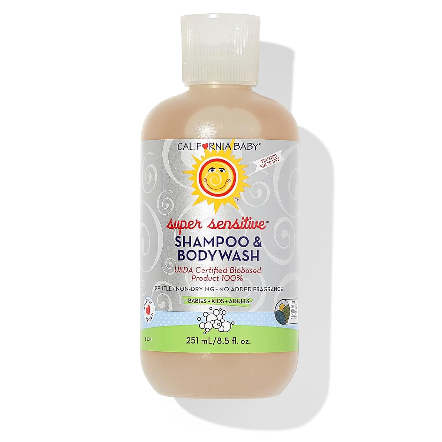 California Baby Super Sensitive Baby Shampoo and Body Wash | 100% Plant-Based | Gentle Fragrance