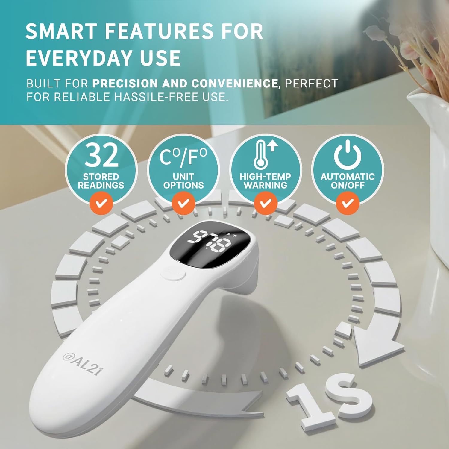 Dual Mode Thermometer for Adults, Kids, and Babies – Infrared Digital Forehead and Ear Thermometer