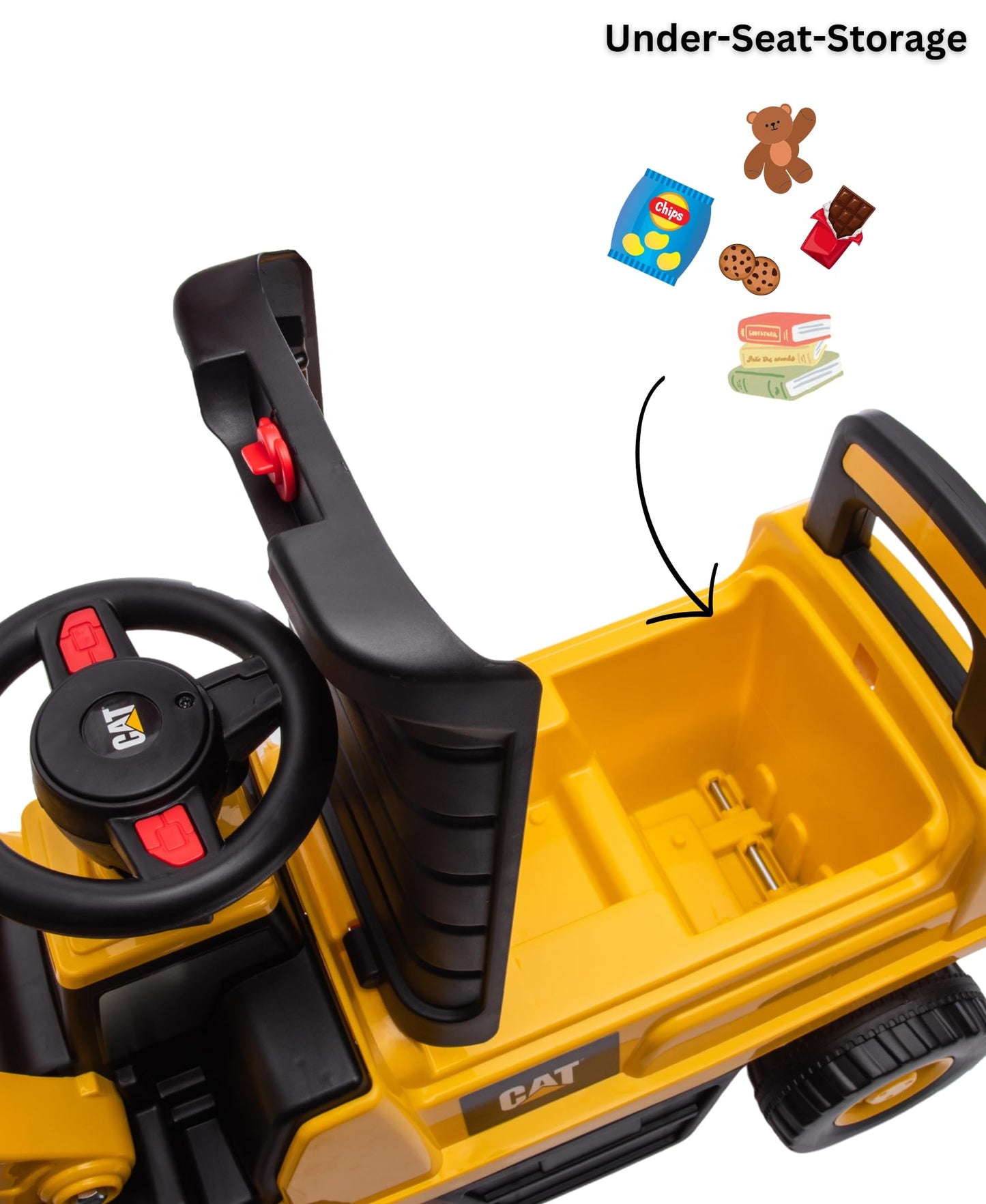Best Ride On Cars CAT Excavator Push Car – Licensed Caterpillar Ride-On Digger Toy for Kids with