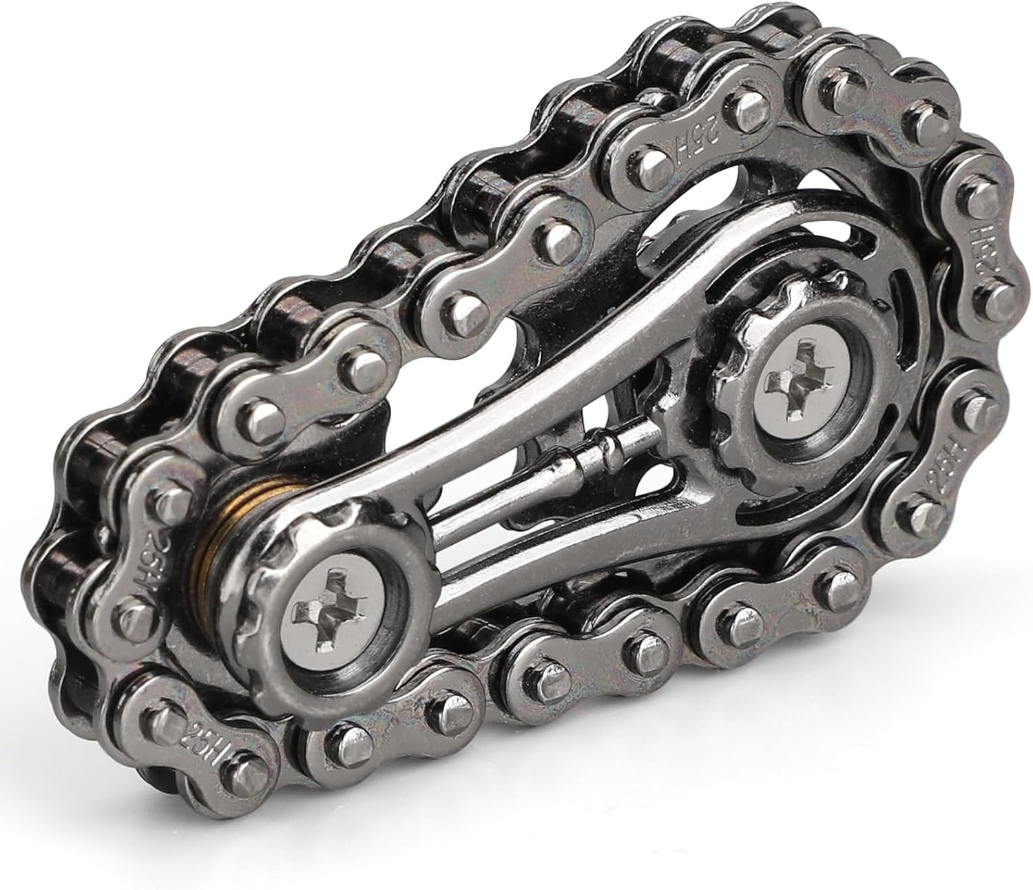 Cool Sprockets Fidget Chain, Hand Roller Toys for Kids Adults, Metal Transformable Sensory Bike