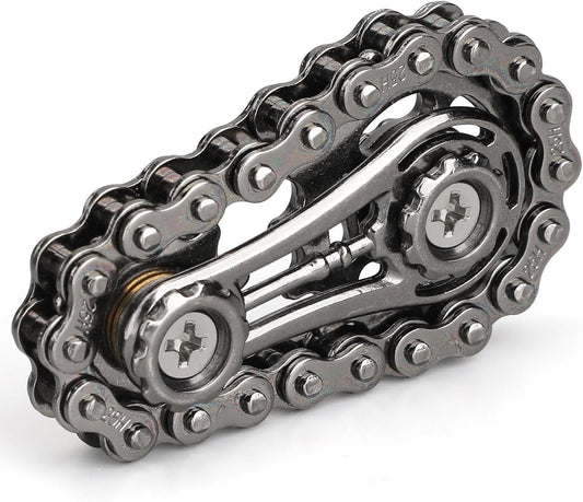 Cool Sprockets Fidget Chain, Hand Roller Toys for Kids Adults, Metal Transformable Sensory Bike