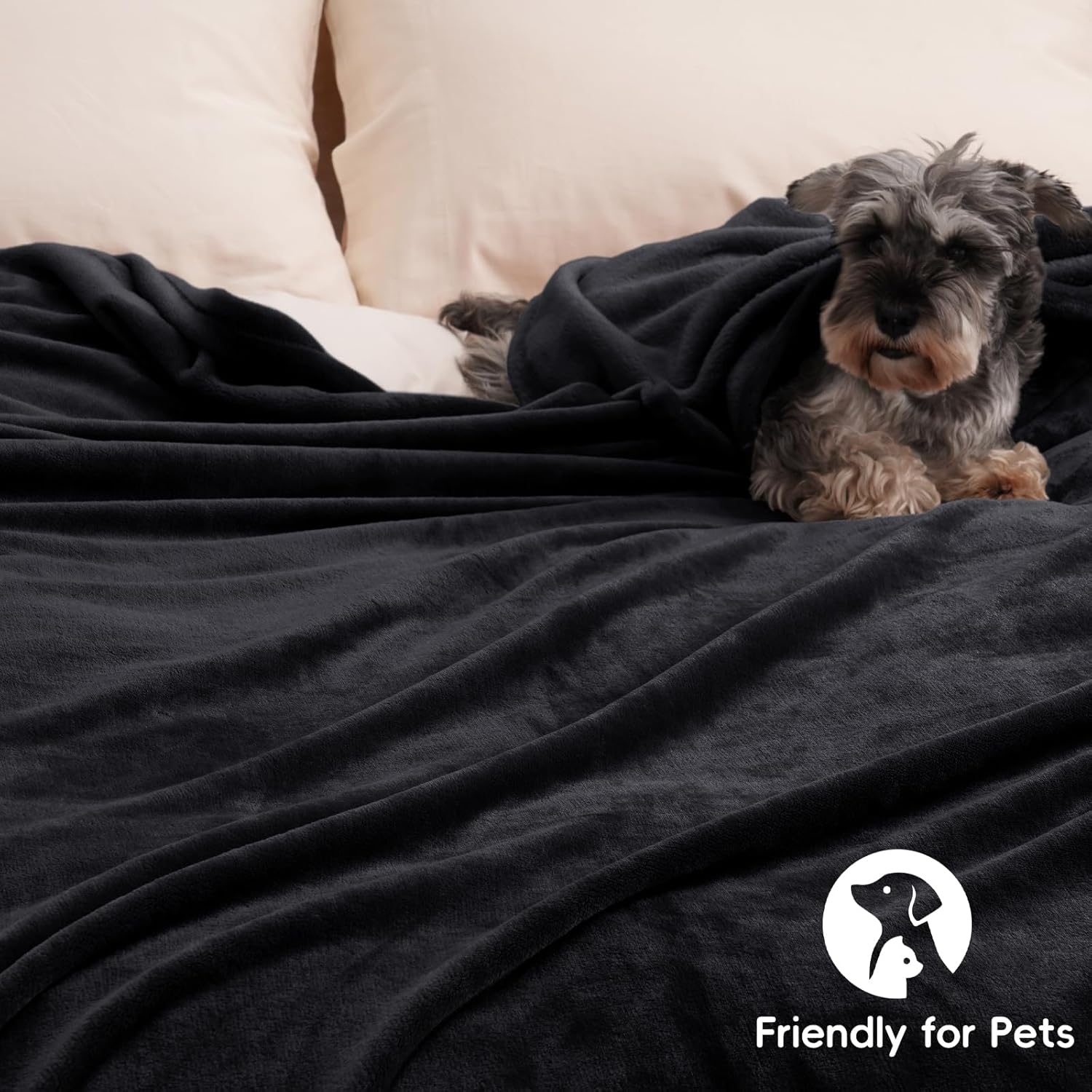 PHF Ultra Soft Fleece Blanket Queen Size, No Shed No Pilling Luxury Plush Cozy 300GSM Lightweight
