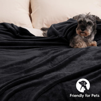 PHF Ultra Soft Fleece Blanket Queen Size, No Shed No Pilling Luxury Plush Cozy 300GSM Lightweight