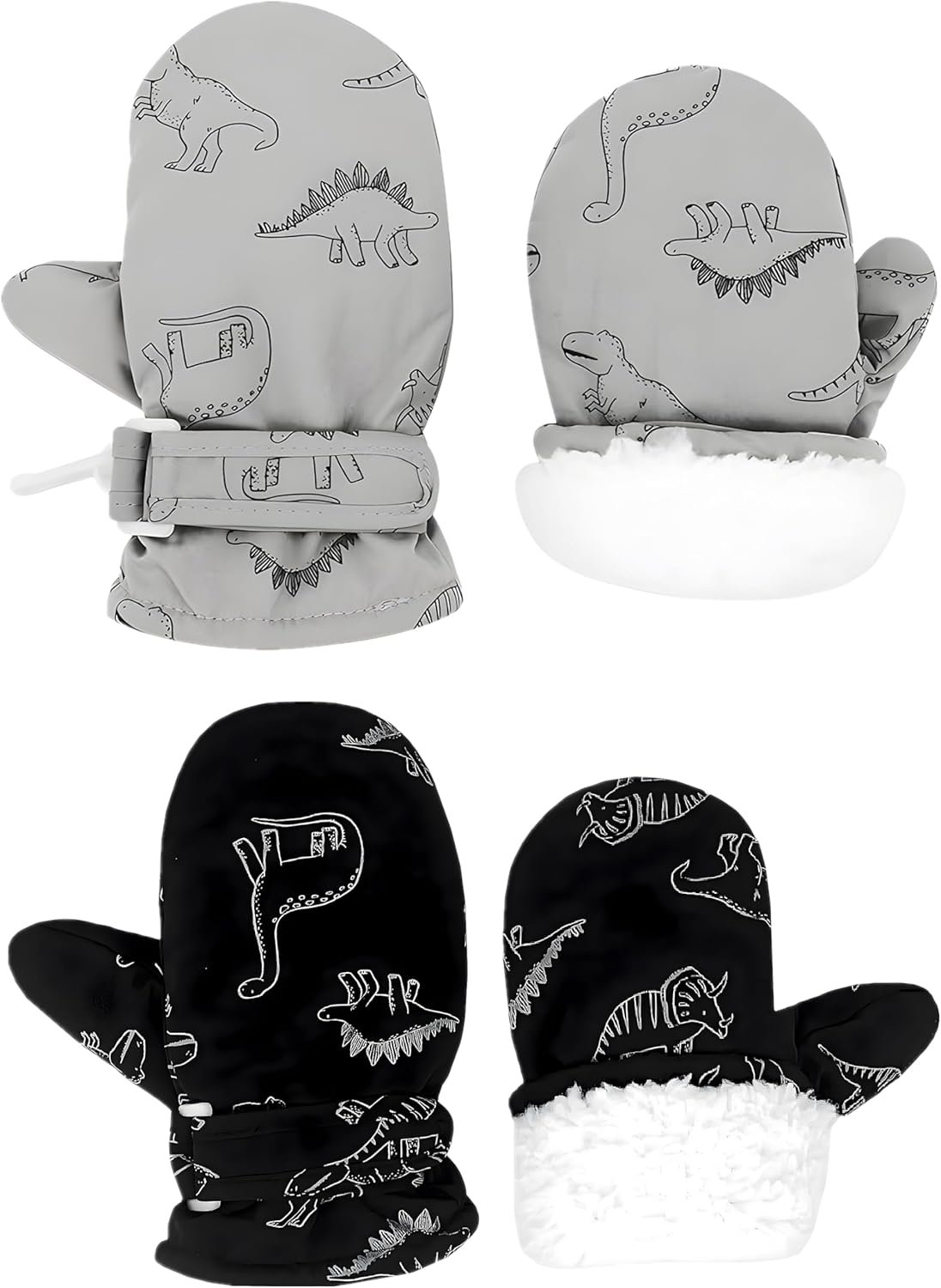 Toddler Gloves Kids Mittens Winter Warm Lined Fleece Gloves Waterproof Snow Baby Mitten for Boys Girls